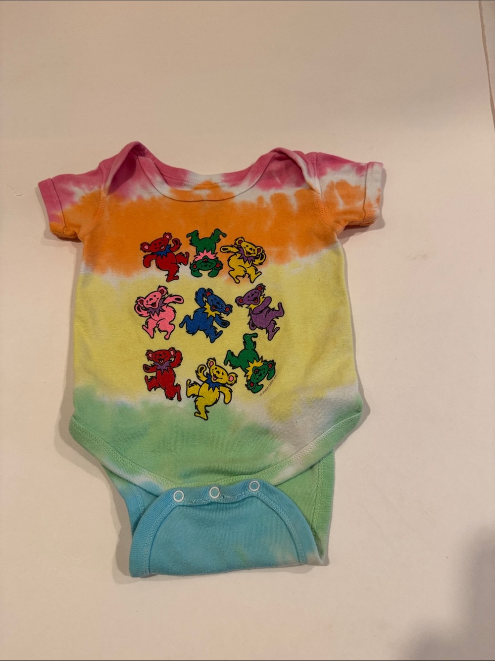 Liquid Blue Grateful Dead Tie Dye Onesie Baby Infant Size 6-12 Months